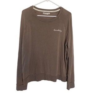 Magnolia Sweater Pullover Womens Size Large Light Brown Long Sleeve Crewneck